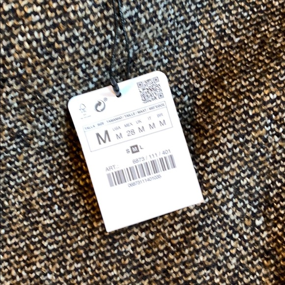 NWT Zara Knit Sherpa Trim Oversized Sweater Jacket - Picture 7 of 8